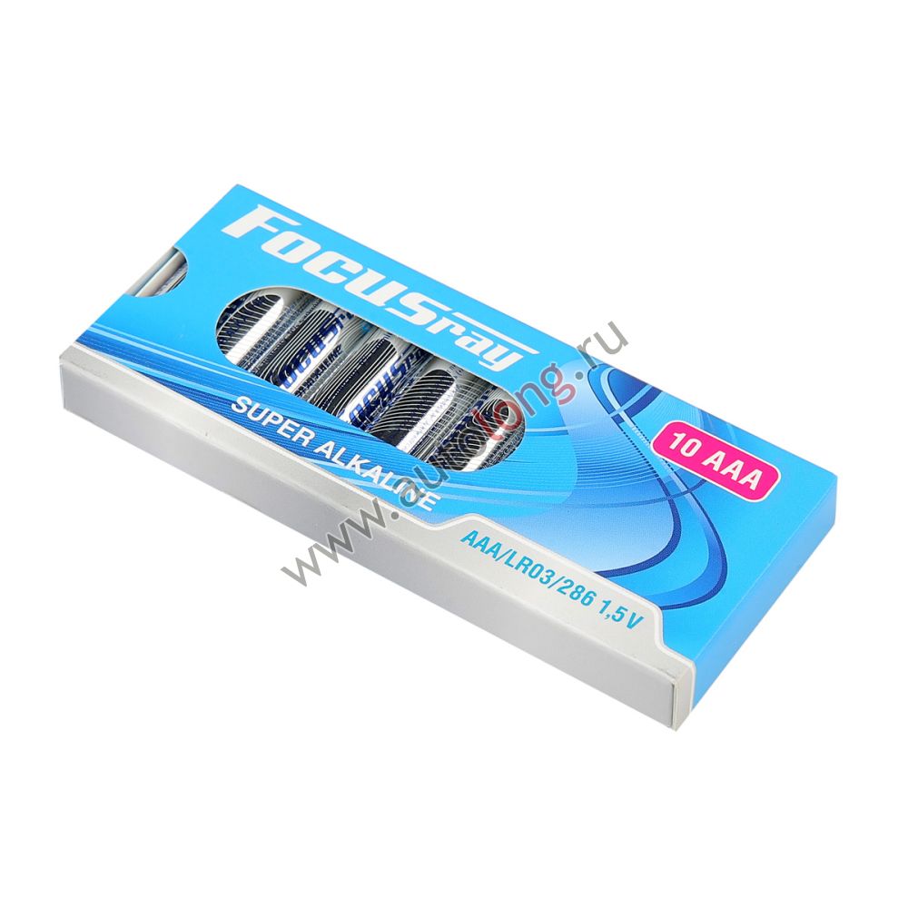 Батарейки мизинчиковые ААА 1,5В FOCUSray SUPER ALKALINE тип LR03/BOX10 1/24/48 (10 шт.) Батарейки мизинчиковые ААА 1,5В FOCUSray SUPER ALKALINE тип LR03/BOX10 1/24/48 (10 шт.)