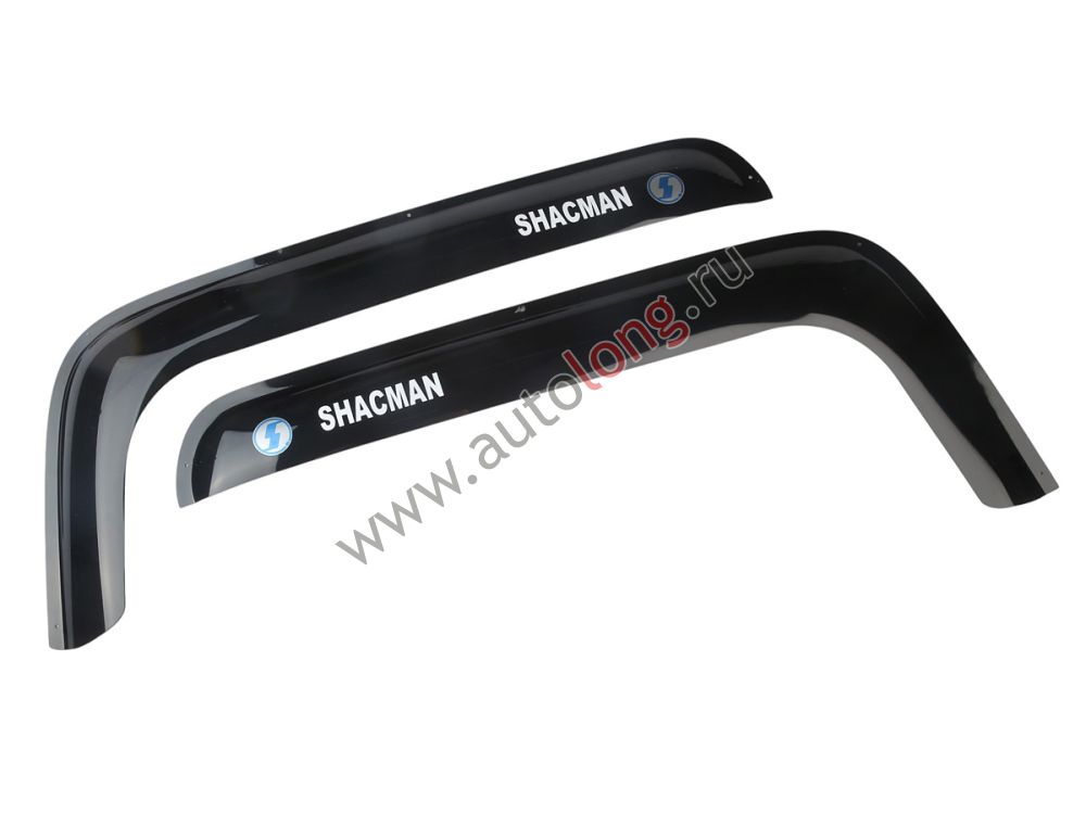 Дефлекторы окон SHACMAN X6000 накладные (короткий угол) Черные Дефлекторы окон SHACMAN X6000 накладные (короткий угол) Черные