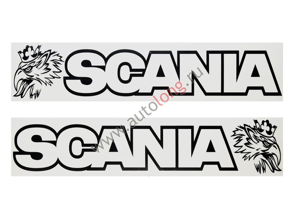 Наклейки на автомобиль SCANIA вырезанные (14х66 см) Черные (комплект 2 шт.) Наклейки на автомобиль SCANIA вырезанные (14х66 см) Черные (комплект 2 шт.)