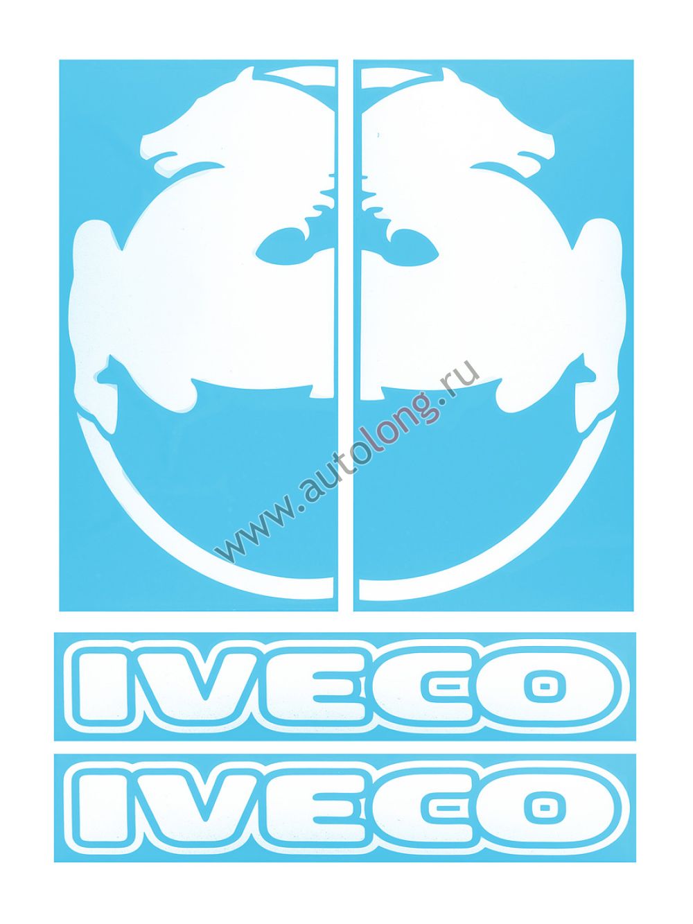 Наклейки на машину IVECO вырезанные (8,5х50 см) Белые (комплект 2 шт.) Наклейки на машину IVECO вырезанные (8,5х50 см) Белые (комплект 2 шт.)