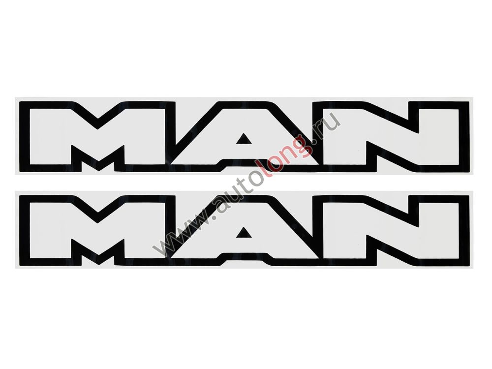 Наклейки на машину MAN вырезанные (8,5х50 см) Черные (комплект 2 шт.) Наклейки на машину MAN вырезанные (8,5х50 см) Черные (комплект 2 шт.)