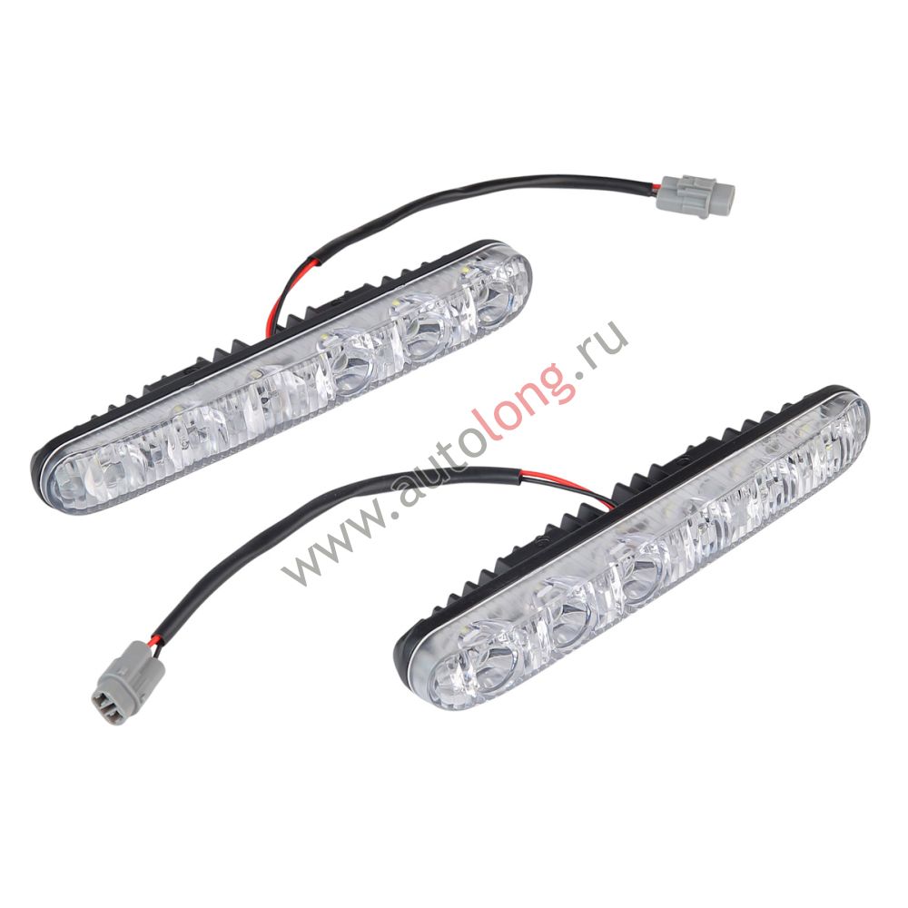 Ходовые огни для авто DRL-HP-L6 (металлический корпус) 6 диодов Ходовые огни для авто DRL-HP-L6 (металлический корпус) 6 диодов