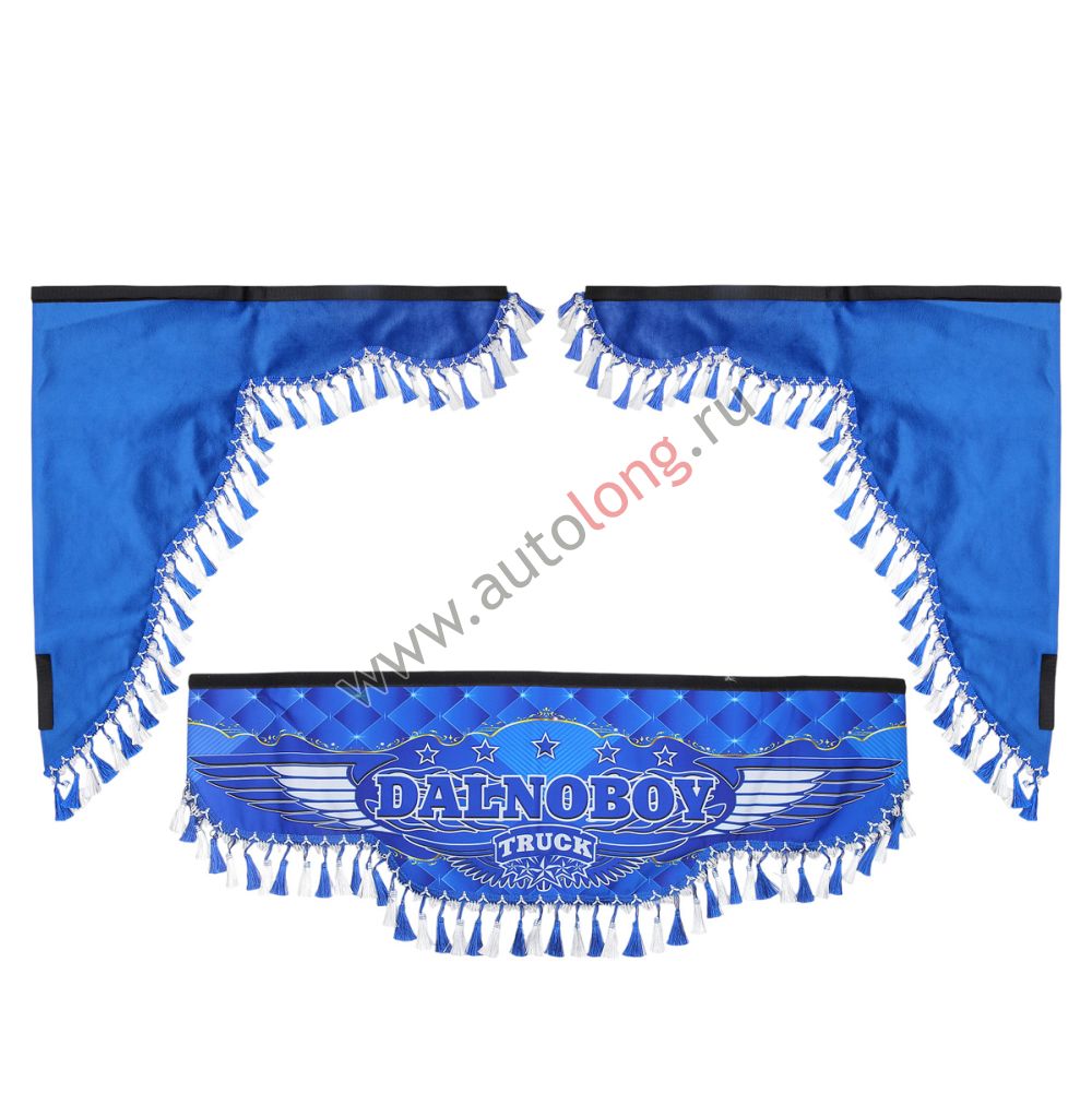 Ламбрекен лобового стекла с боковыми шторками DALNOBOY синий Ламбрекен лобового стекла с боковыми шторками DALNOBOY синий