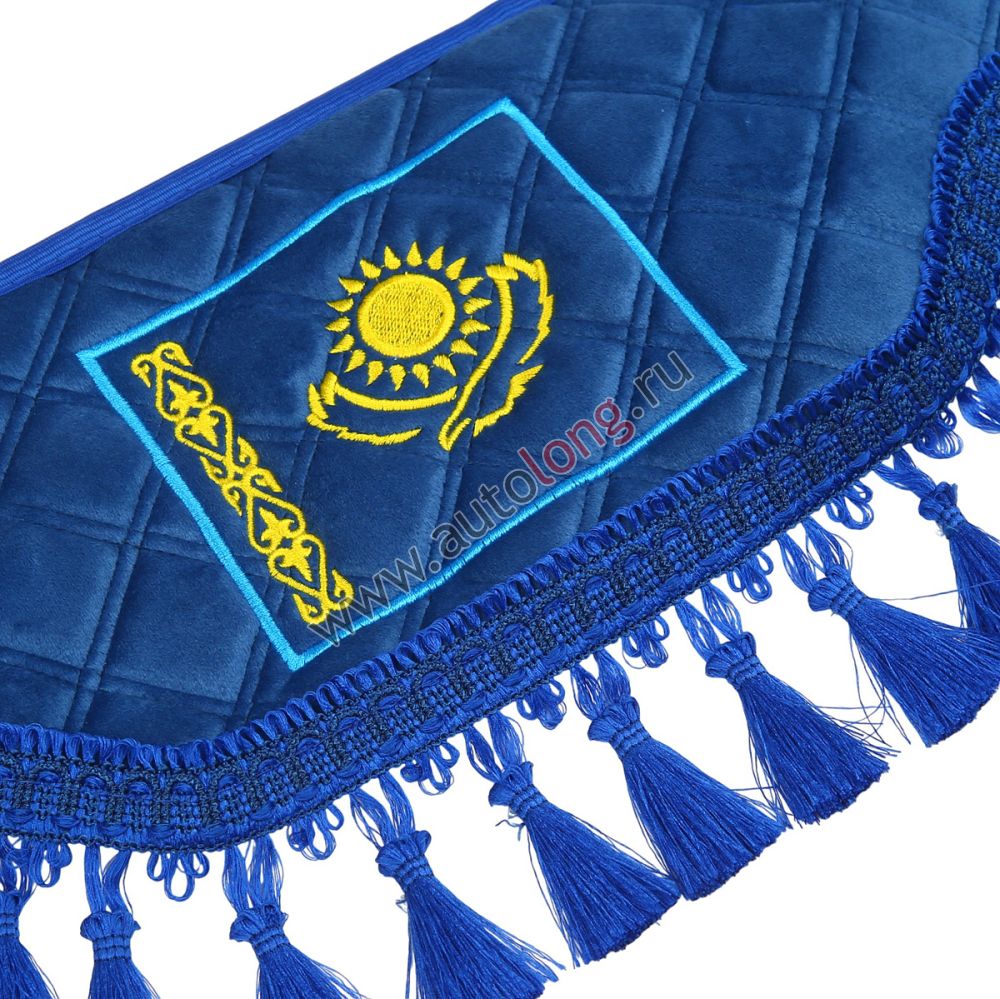 Вымпел велюр - экокожа Казахстан 65см Вымпел велюр - экокожа Казахстан 65см