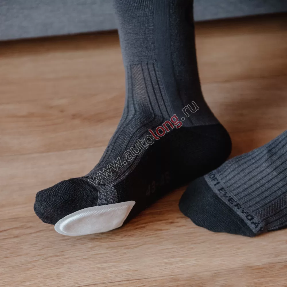 Пример использования грелок для ног Следопыт