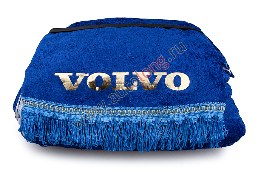 Шторы комплект на VOLVO FH12 Синие (шторы на лобовое и спальник, ламбрекен на лобовое и спальник)
