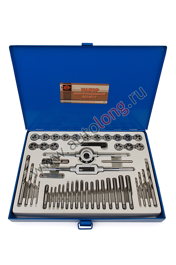 Характеристики товара Набор резьбонарезной 48 пр. М3 - М12