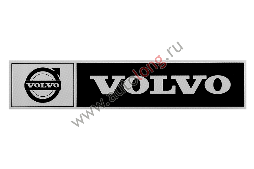 Наклейка светоотражающая VOLVO эмблема, Левый, Полоски, Черный (407*86mm)