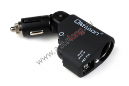 Зарядное устройство 2 USB 3,1 А, 1 Гнездо прикуривателя, Olesson Зарядное устройство 2 USB 3,1 А, 1 Гнездо прикуривателя, Olesson
