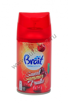 Ароматизатор BRAIT Sweet sammer fruits (для диспенсера) 250мл.Летние Фрукты Ароматизатор BRAIT Sweet sammer fruits (для диспенсера) 250мл.Летние Фрукты