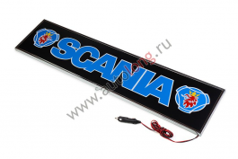 Табличка светящаяся в спальник SCANIA Прямоуг (24V) Синий 20х90 Табличка светящаяся в спальник SCANIA Прямоуг (24V) Синий 20х90