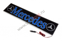 Табличка светящаяся в спальникMERCEDES Прямоуг (24V) Синий 20х90 Табличка светящаяся в спальникMERCEDES Прямоуг (24V) Синий 20х90