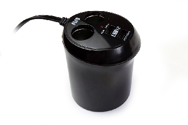 Разветвитель прикуривателя 2-х фазный   USB 12-24V 