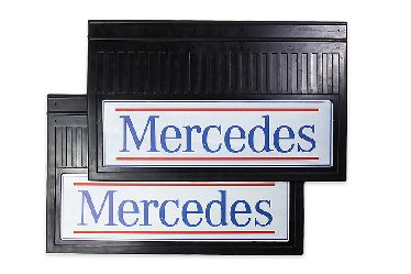 Брызговики задние грузовые на MERCEDES (белый фон) 600х400