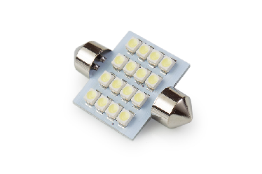 Лампа 16 SMD диодов (салон) 36 мм Лампа 16 SMD диодов (салон) 36 мм