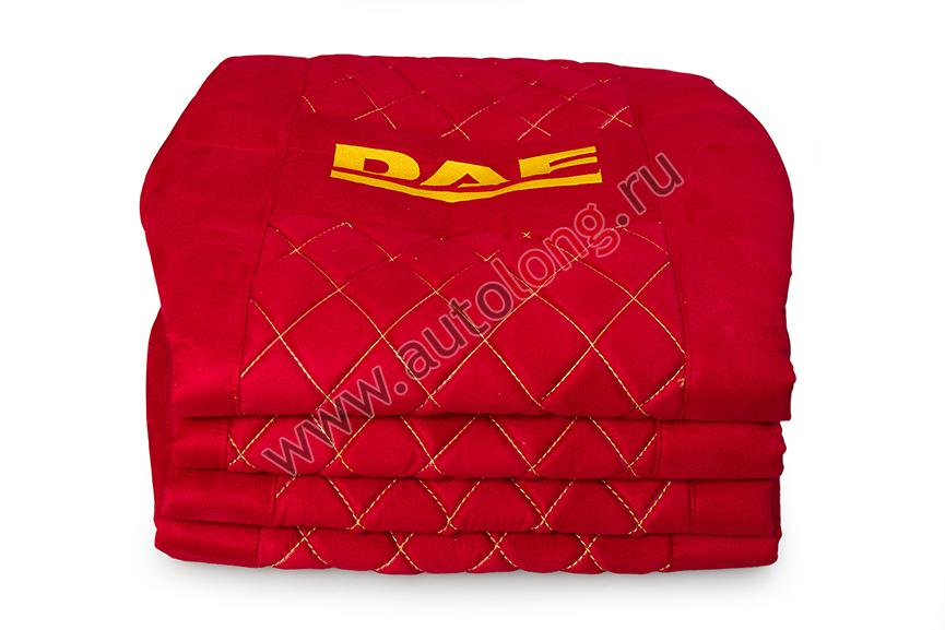 Чехол-сиденья стеганый (Alicante) DAF 105 2012 > (2 ремня) 2 высоких сиденья (Красный) Чехол-сиденья стеганый (Alicante) DAF 105 2012 > (2 ремня) 2 высоких сиденья (Красный)