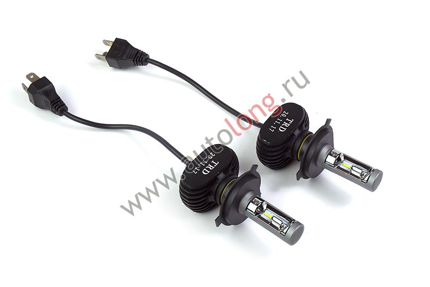 Комплект светодиодных ламп H4-CSP Chip-4000LM 9-32В 6500К 539 Комплект светодиодных ламп H4-CSP Chip-4000LM 9-32В 6500К 539