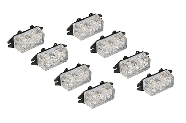 Комплект желтых стробоскопов 12V (8 шт) многорежимный Комплект желтых стробоскопов 12V (8 шт) многорежимный