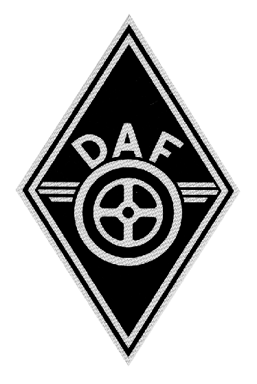 Наклейка светоотражающая DAF ромб малый Черный Наклейка светоотражающая DAF ромб малый Черный