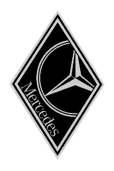 Наклейка светоотражающая MERCEDES ромб малый Черный Наклейка светоотражающая MERCEDES ромб малый Черный