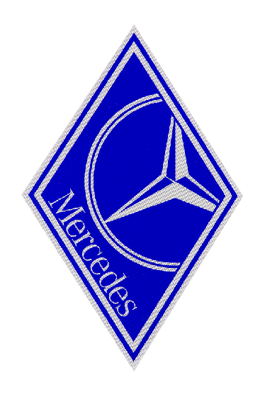 Наклейка светоотражающая MERCEDES ромб малый Синий Наклейка светоотражающая MERCEDES ромб малый Синий