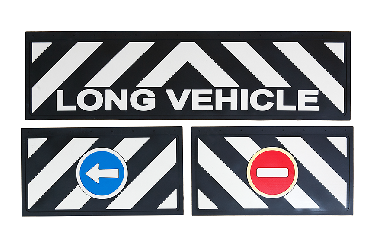 Брызговик длинномер из 3-х частей с рисунком LONG VEHICLE (Белый) резина Брызговик длинномер из 3-х частей с рисунком LONG VEHICLE (Белый) резина