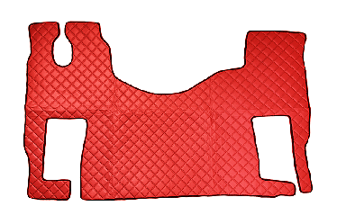 Коврик в салон MERCEDES ACTROS MPII с 2004г. MPIII с 2008г (плоский пол сиденье пассажира аморт.) стеганый (Красный)