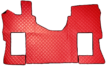 Коврик стеганый в кабину MERCEDES ACTROS MPIV с 2011г. (плоский пол сиденье пассажира аморт.) Красный