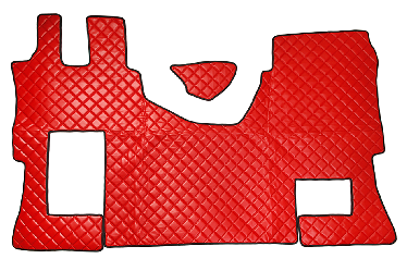 Коврик в салон MERCEDES ACTROS MPIV с 2011г. (плоский пол сиденье пассажира без аморт.) стеганый (Красный)