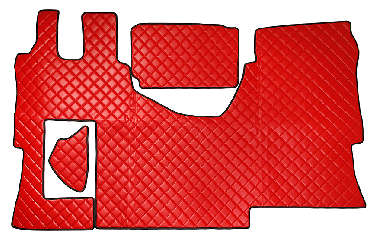 Коврик автомобильный MERCEDES ACTROS MPIV с 2011г. SoloStar, стеганый Красный