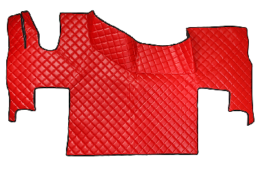 Коврик в салон RENAULT GAMA T с 2014г. (плоский пол сиденье пассажира аморт.) стеганый (Красный)
