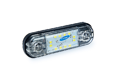 Габарит светодиодный MINI 12 LED Белый Маркерный (Бегущий огонь) 12-24В Габарит светодиодный MINI 12 LED Белый Маркерный (Бегущий огонь) 12-24В