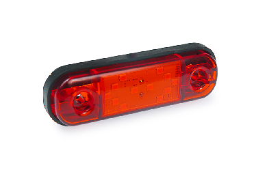 Габарит светодиодный MINI 12 LED Стрелка маркерный Красный (12-24V)