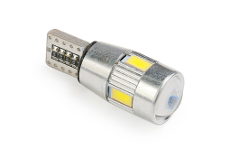 Лампа светодиодная 24В T10 6SMD 5630 canbus,round WHITE ФАНЛАЙТ Лампа светодиодная 24В T10 6SMD 5630 canbus,round WHITE ФАНЛАЙТ
