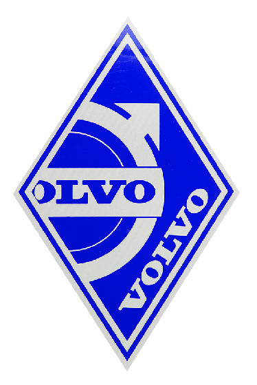 Наклейка светоотражающая VOLVO, ромб маленький,синий Наклейка светоотражающая VOLVO, ромб маленький,синий