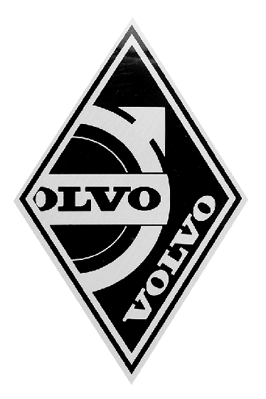 Наклейка светоотражающая VOLVO, ромб маленький,черный Наклейка светоотражающая VOLVO, ромб маленький,черный