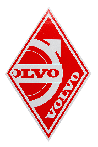 Наклейка светоотражающая VOLVO, ромб маленький, красный Наклейка светоотражающая VOLVO, ромб маленький, красный