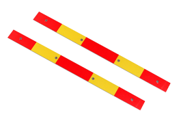 Планка крепления брызговика светоотражающая 400 мм красно-желтая (комплект 2 штуки)