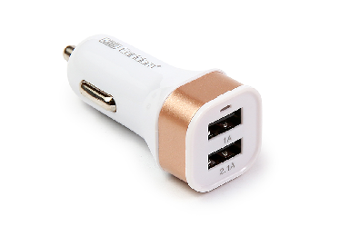 Зарядное устройство в прикуриватель на 2 USB, 2.1А, с подсветкой Зарядное устройство в прикуриватель на 2 USB, 2.1А, с подсветкой