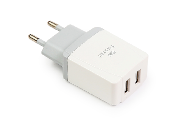 Зарядное устройство вилка 220V на 2 USB, 2.4А