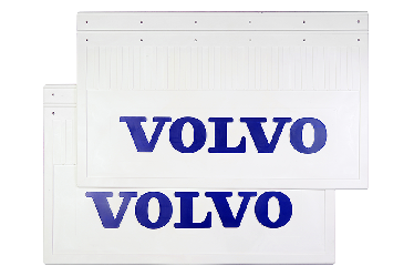 Брызговики задние белые (резина) VOLVO (с синей надписью) 585х365 Брызговики задние белые (резина) VOLVO (с синей надписью) 585х365