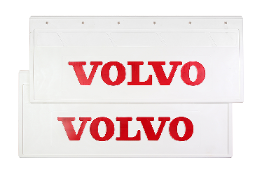 Брызговики задние VOLVO (белая резина с красной надписью) 670х270 Брызговики задние VOLVO (белая резина с красной надписью) 670х270