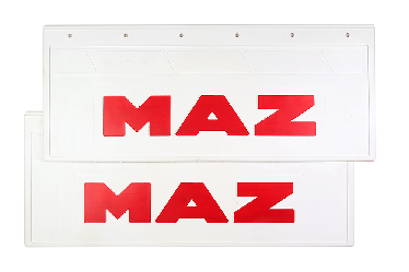 Брызговики задние MAZ (белая резина с красной надписью) 670х270 Брызговики задние MAZ (белая резина с красной надписью) 670х270