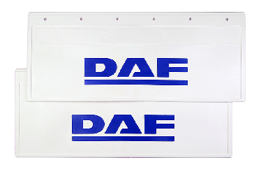 Брызговики задние DAF (белая резина с синей надписью) 670*270 Брызговики задние DAF (белая резина с синей надписью) 670*270