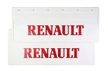 Брызговики задние RENAULT (белая резина с красной надписью) 670х270 Брызговики задние RENAULT (белая резина с красной надписью) 670х270