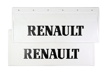 Брызговики белые задние RENAULT (с черной надписью) 670х270 Брызговики белые задние RENAULT (с черной надписью) 670х270