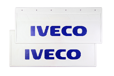 Брызговики (белая резина) задние IVECO (с синей надписью) 670х270 Брызговики (белая резина) задние IVECO (с синей надписью) 670х270