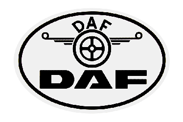 Наклейка светоотражающая DAF овал Черная Наклейка светоотражающая DAF овал Черная
