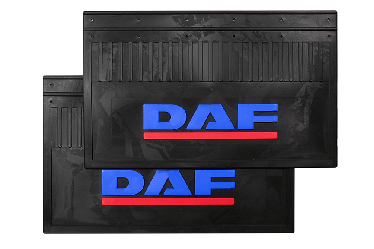 Брызговики задние DAF (LUX ) синяя надпись с красной полосой 590х365 Брызговики задние DAF (LUX ) синяя надпись с красной полосой 590х365