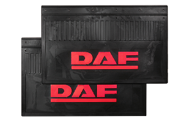 Брызговики задние DAF (LUX) с красной надписью 590х365 Брызговики задние DAF (LUX) с красной надписью 590х365